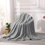 Koc pluszowy mikrofibra 160x200 Harmonia szary