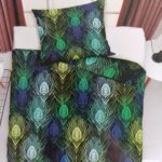 Komplet pościeli 140x200 w piórka z jedną poszewką na poduszkę