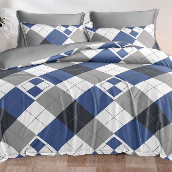 140×200 Komplet pościeli dwustronnej wzór geometryczny