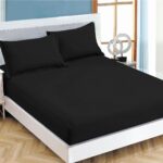 Prześcieradło z gumką 140x200 #22# czarne