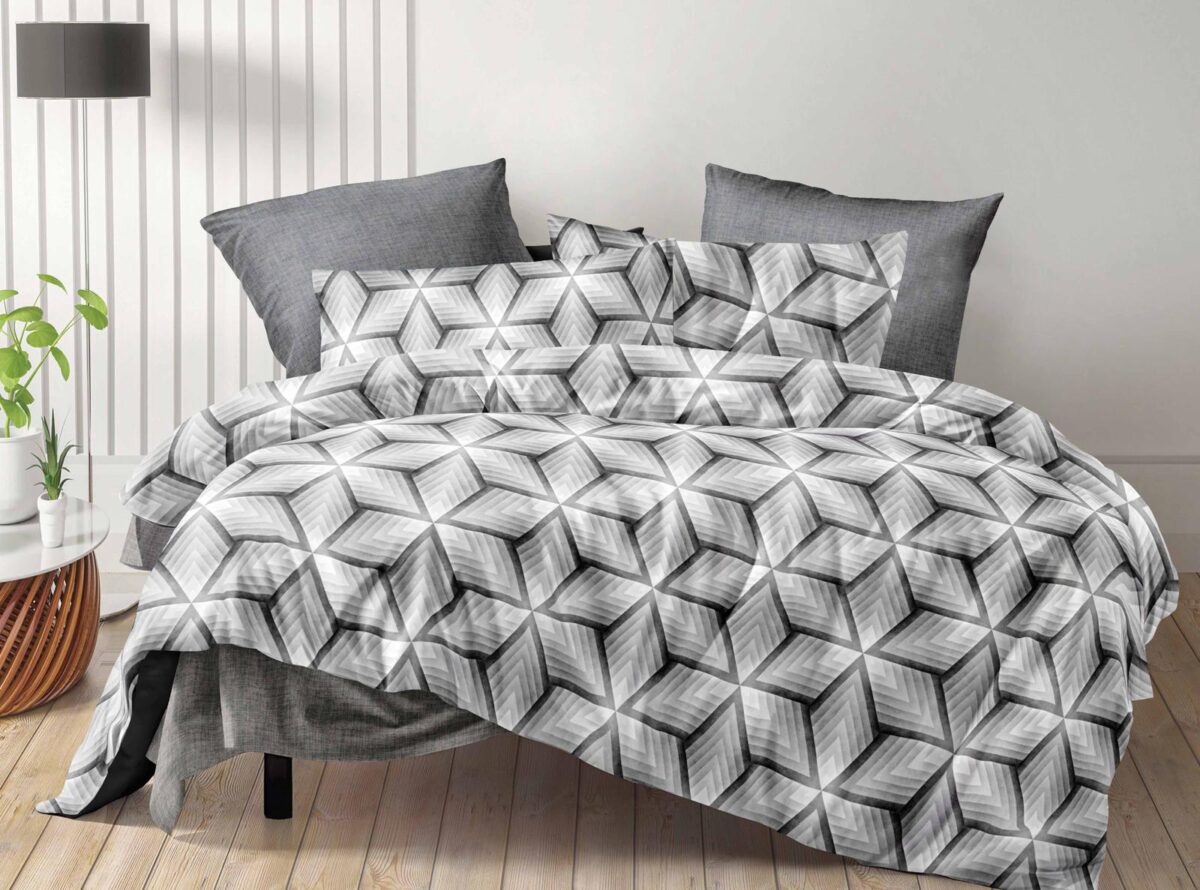 200×220 Komplet pościeli dwustronnej wzór geometryczny - obrazek 1