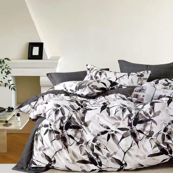 160x200 Bawełna 100% komplet pościeli dwustronnej w liście
