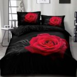 140×200 Komplet pościeli z prześcieradłem w kwiaty