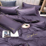 200×220 Komplet pościeli z lamówką i haftem