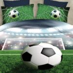 160×200 Komplet pościeli z prześcieradłem w piłki