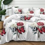 200×220 Komplet pościeli w kwiaty