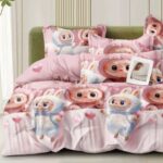 160×200 Komplet pościeli z prześcieradłem Labubu