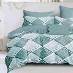 200X220 Komplet pościeli dwustronnej z prześcieradłem wzór geometryczny