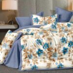 200X220 Komplet pościeli dwustronnej z prześcieradłem w kwiaty