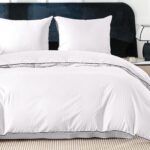 Elegancka pościel bawełniana w pasy 160x200 z ozdobną lamówką