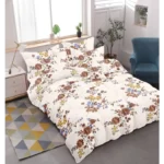 140×200 Komplet pościeli z jedną poszewką na poduszkę w kwiaty